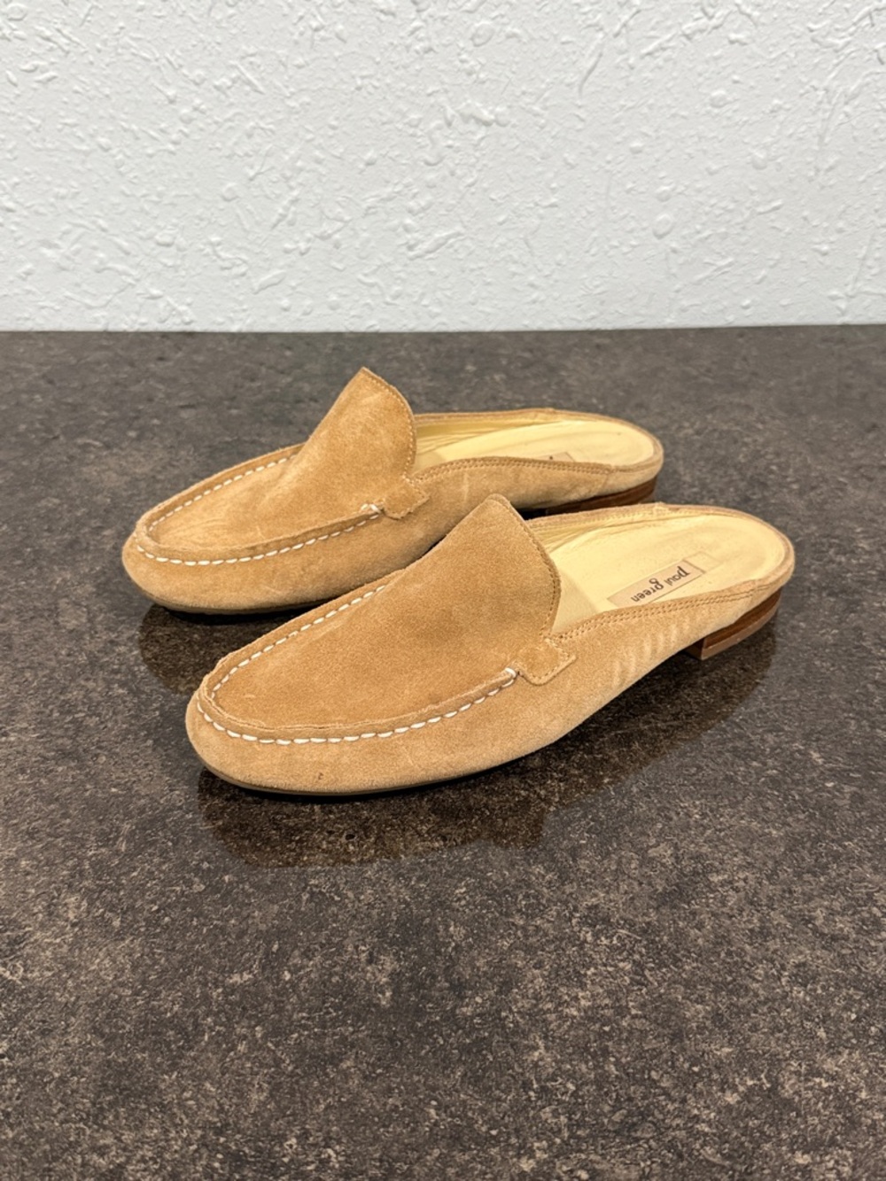Paul Green Tan Suede Slip-On Loafers